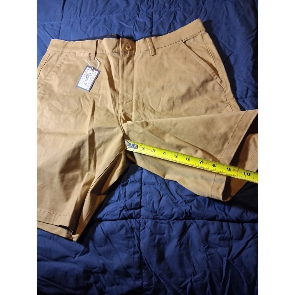 Bottoms Up Men's Sz Large Shorts Khaki Stretch Waist‎ 9